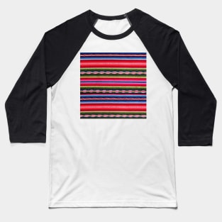 Mexico Guatemala Peru Maya Aztec Colorful Fabric Baseball T-Shirt